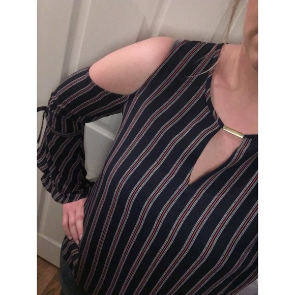 Michael Kors Cold-Shoulder Flare-Sleeve Blouse NWT - Picture 6 of 8